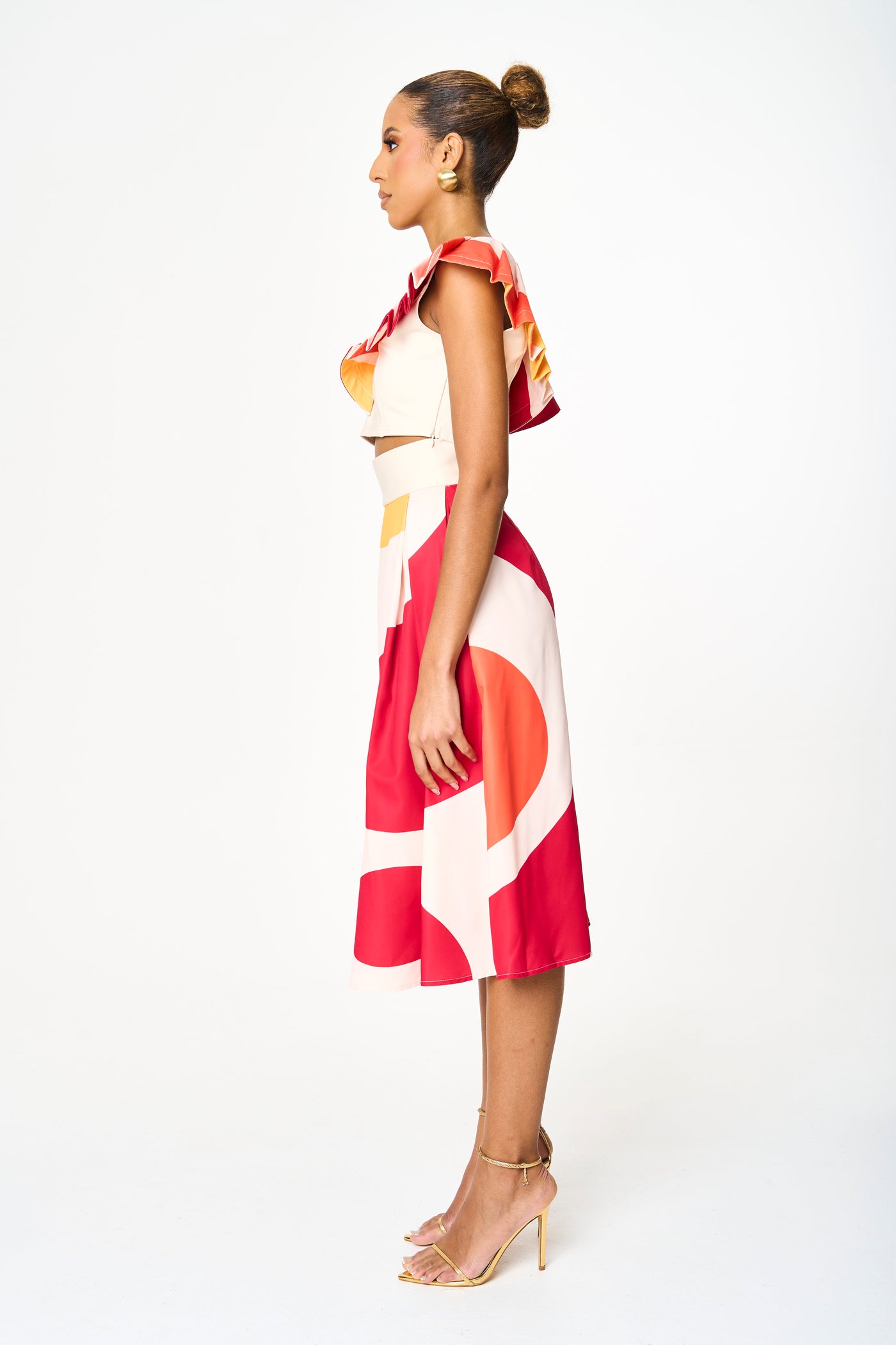Hariaku Printed Midi Skirt
