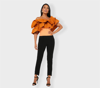 SAMPLE MONOTONE Fifi Top - Striking Gathered Volume Top