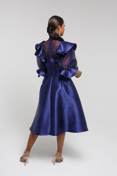 SOLD OUT Debbie Dress - Silk Taffeta Poplin Statement Dress