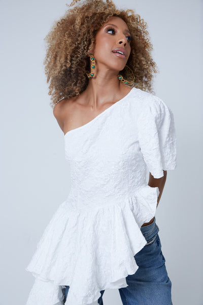 Lily Cascading Asymmetrical Top