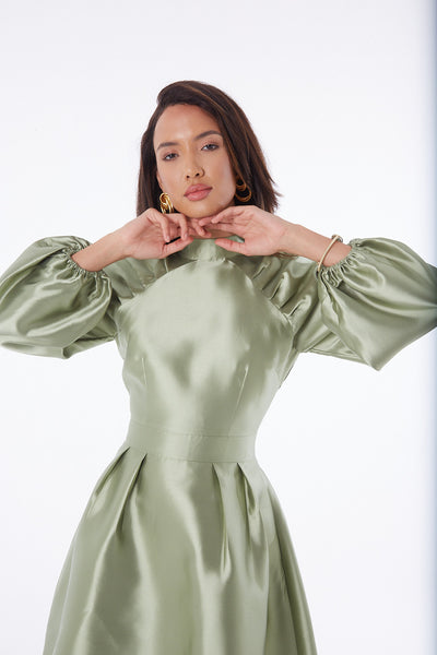 Elsa Puff Sleeve Pocket Dress