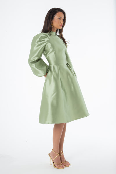 Elsa Puff Sleeve Pocket Dress