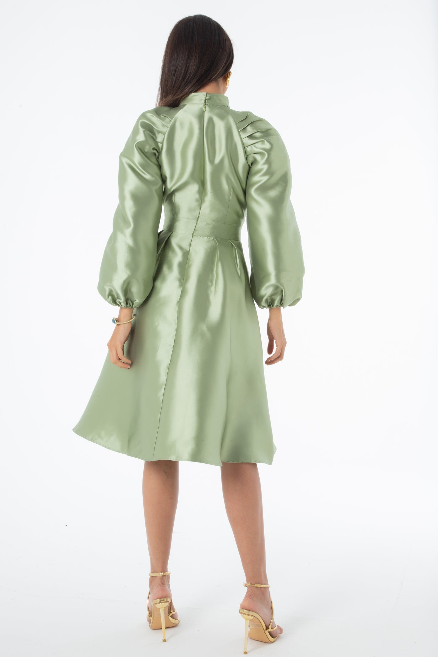 Elsa Puff Sleeve Pocket Dress