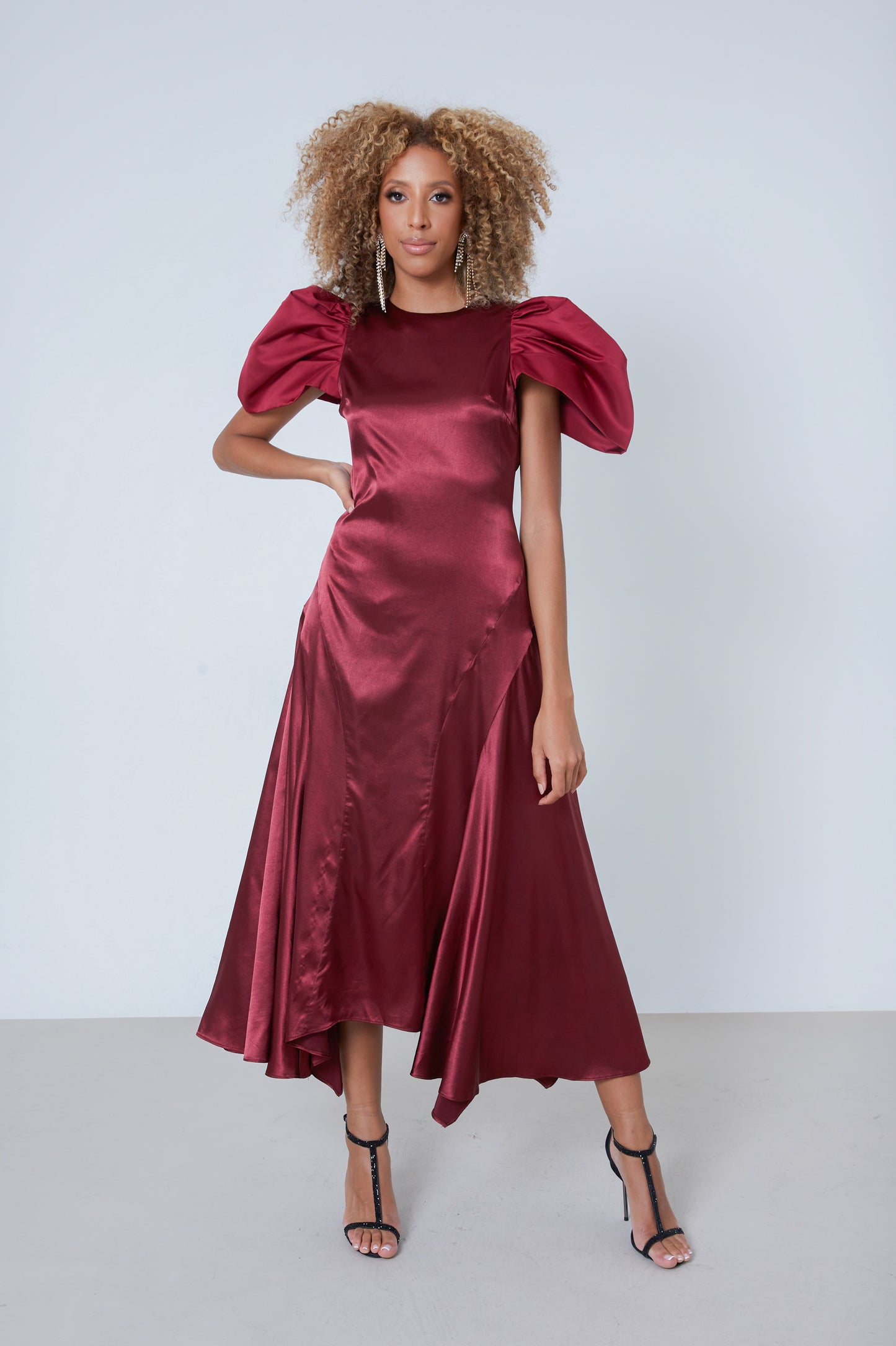 Diana Burgundy Dress