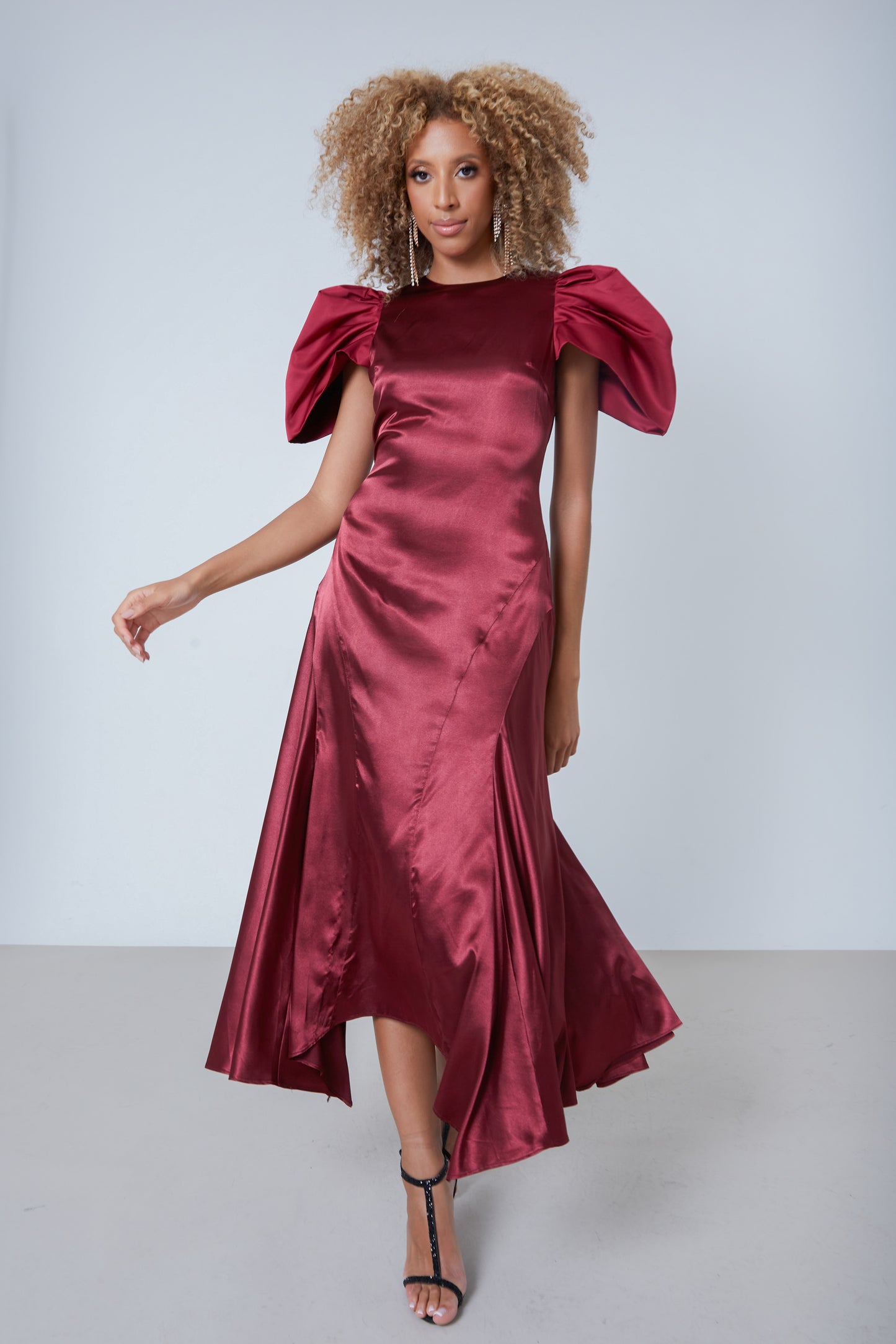 Diana Burgundy Dress